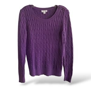 St. John’s Bay Vintage Hamptons Coastal Cable-Knit Seaside Retro Layer Sweater